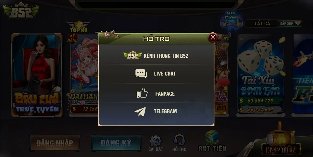 Đăng ký tài khoản trên B52 Club